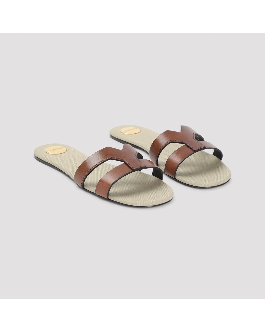 Saint Laurent Brown Mabrouka Sandals