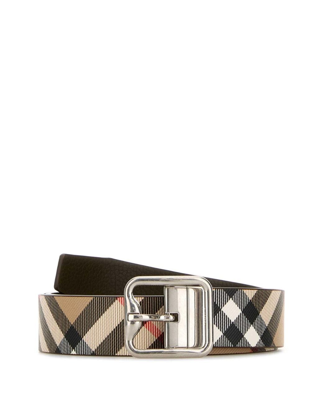 Burberry Multicolor B Buckle Check Reversible Belt for men