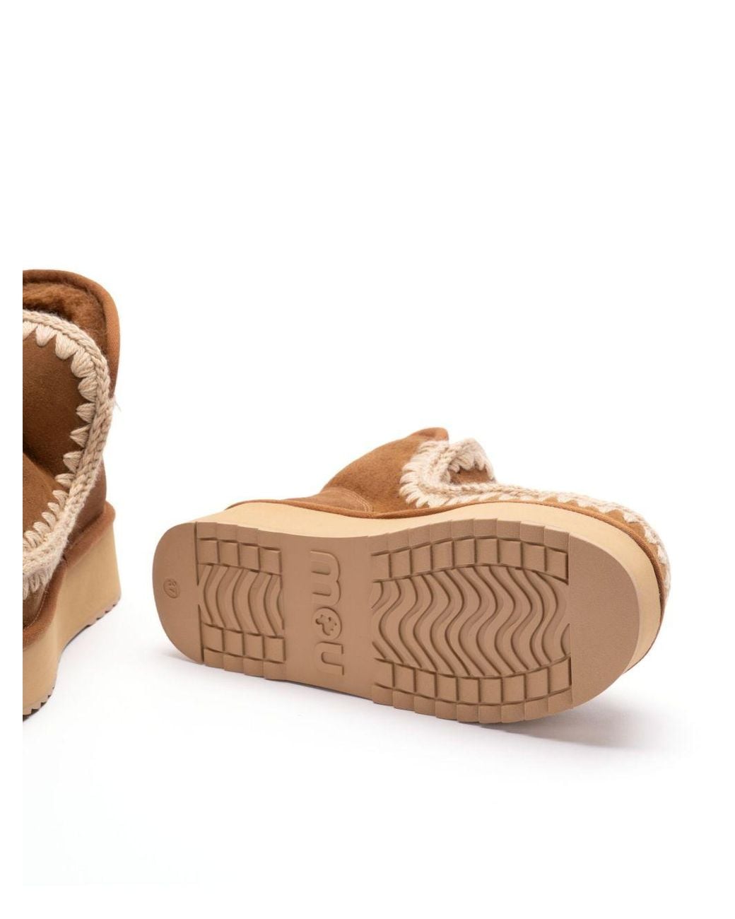 Mou Brown Mini Eskimo Platform Boots
