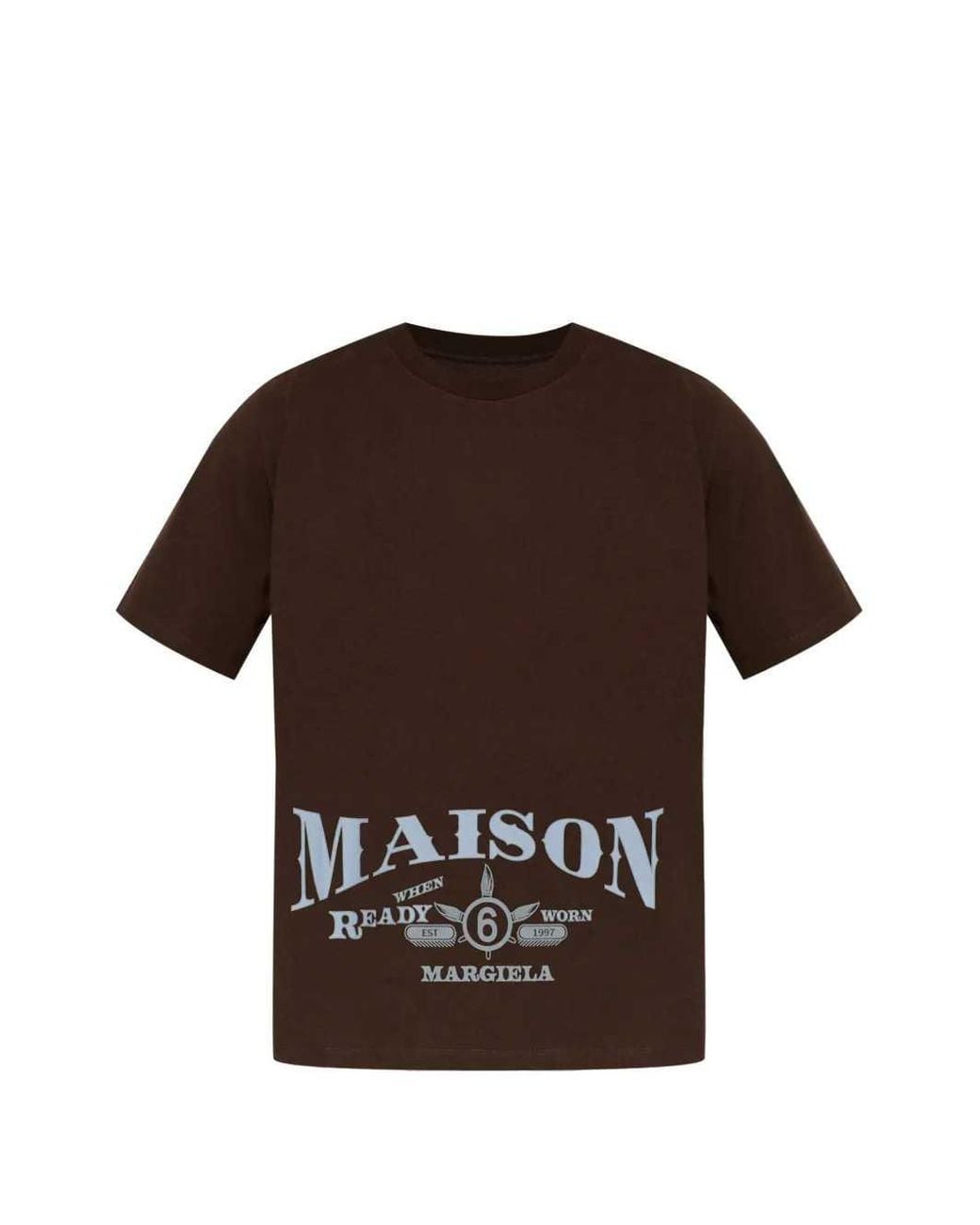 MM6 by Maison Margiela Brown Logo T Shirt