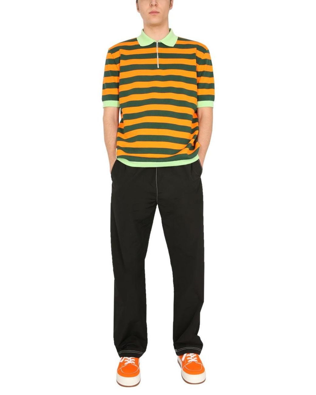 SUNNEI X ELEONORA BONUCCI Yellow Knitted Polo for men