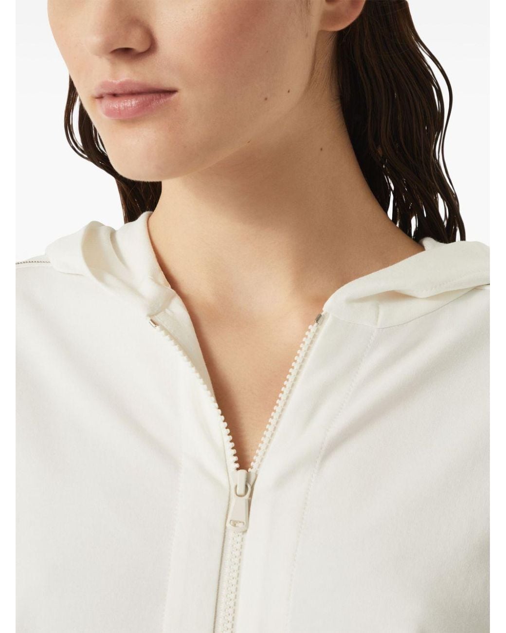 Brunello Cucinelli White Zip-Throughs