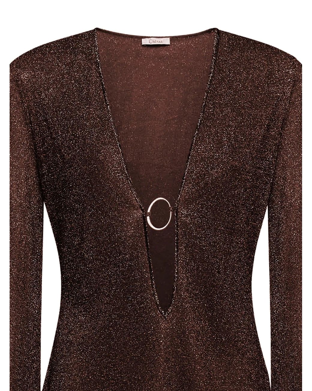 Oseree Brown Lumiere O-Kaftan