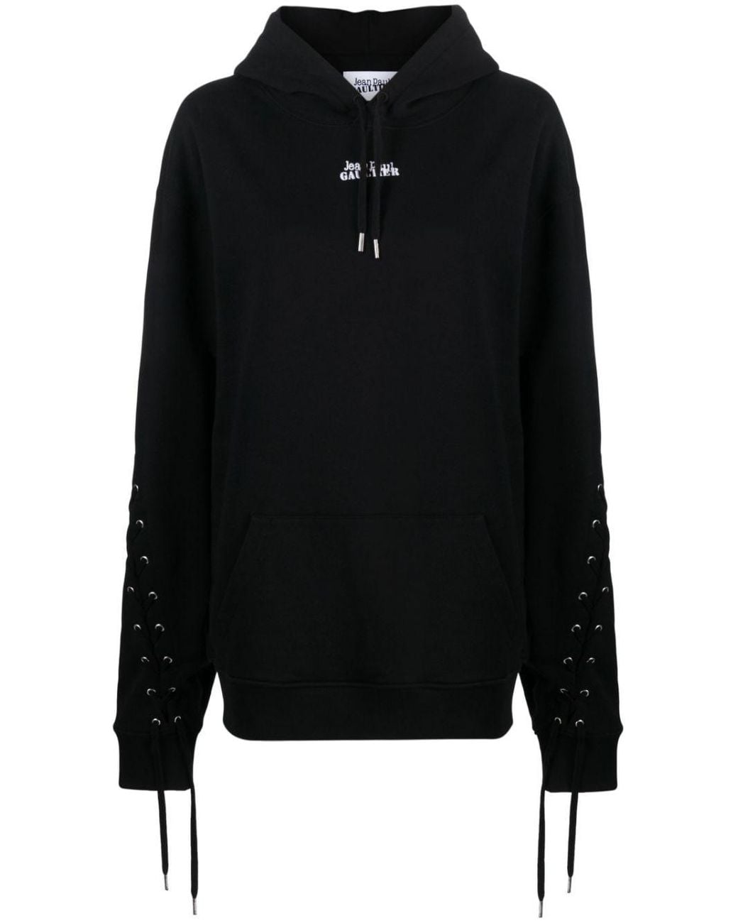 Jean Paul Gaultier Black Logo Cotton Hoodie