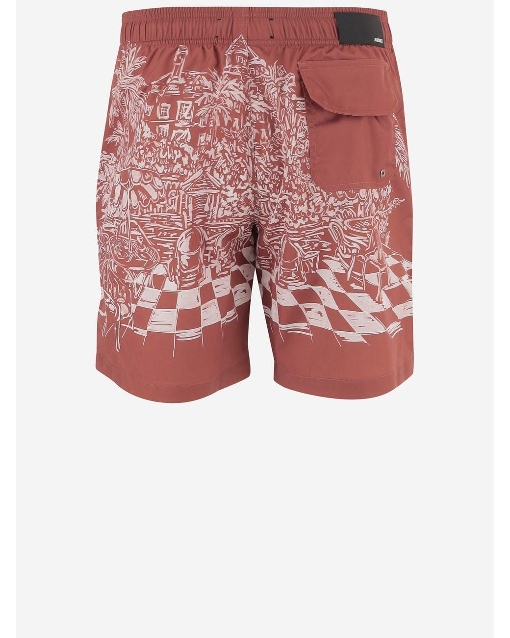 Amiri Red Technical Fabric Swimsuit