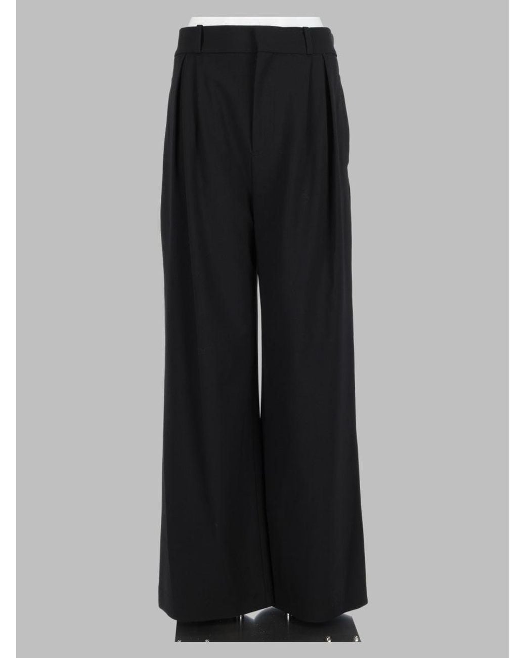 Loulou de Saison Black Virgin Wool Trouser With Stretch
