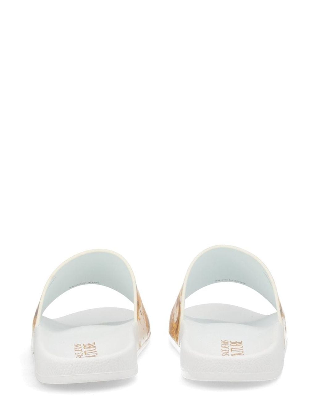 Versace Jeans Couture Metallic Polyurethane Flat