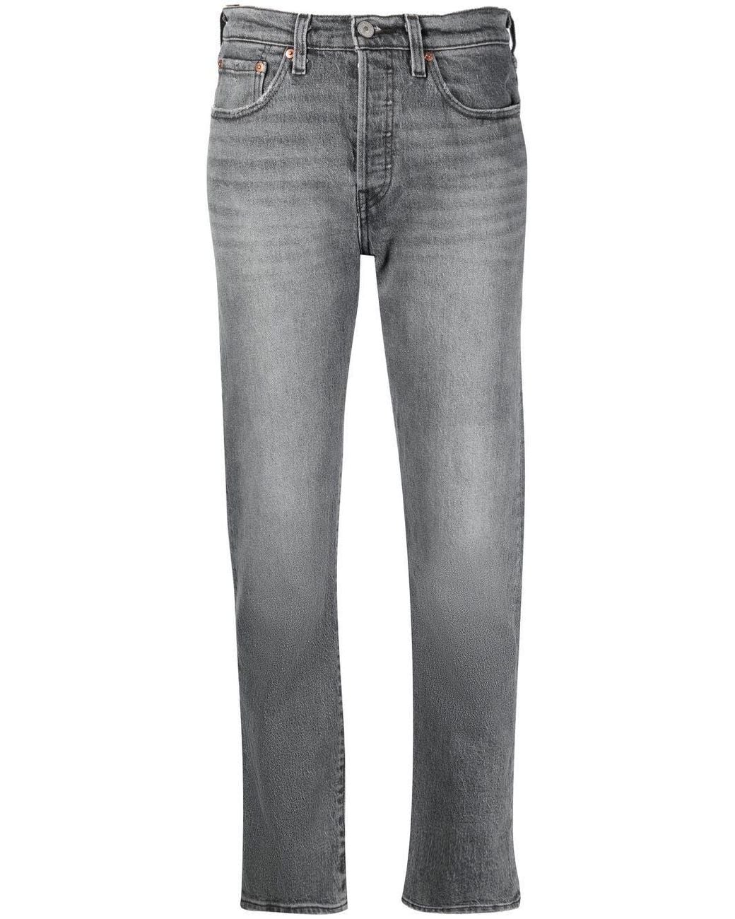 Levi's White 501 Crop