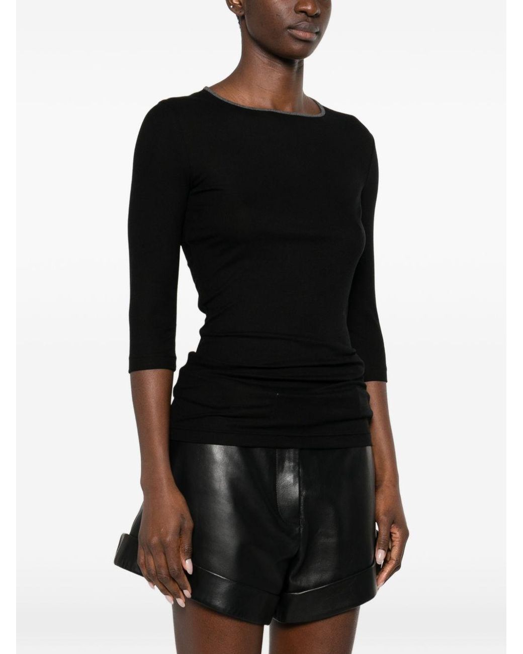 Pull côtelé Thanya IRO en coloris Black