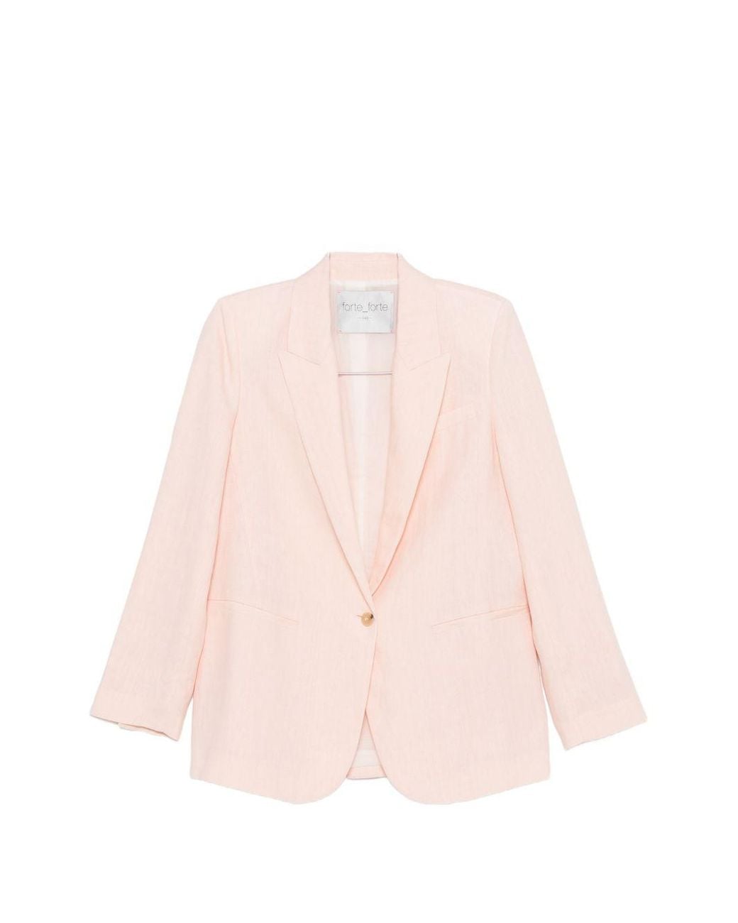 Forte_forte Pink Linen Single-Breasted Jacket