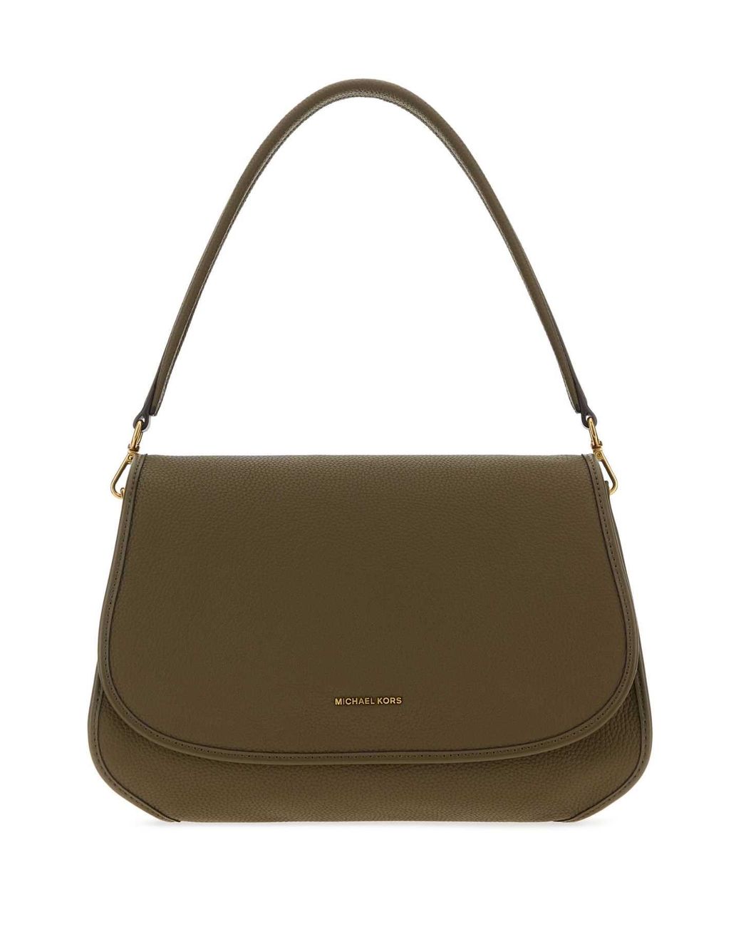 MICHAEL Michael Kors Green Michael Kors Holmes Leather Shoulder Handbag, 30 Cm