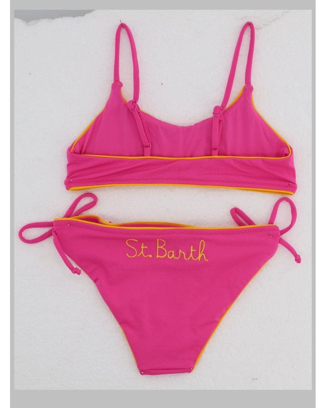 Mc2 Saint Barth Pink Kids Printed Two-Piece Bikini Swimsuit