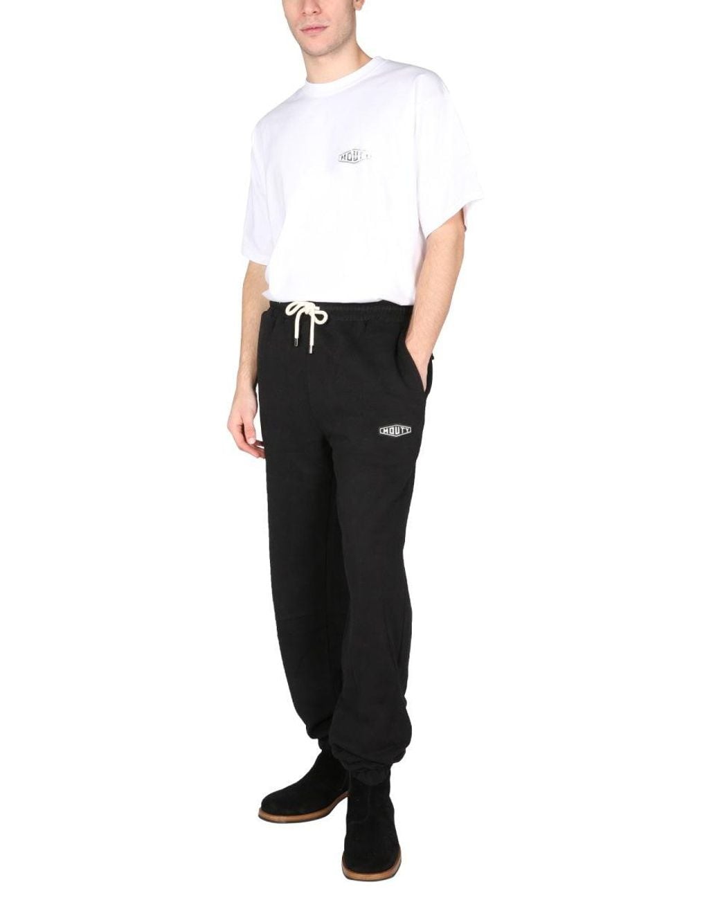 MOUTY Black Biggie Jogging Trousers for men
