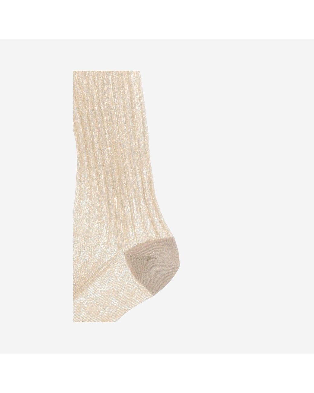 ANT45 White Ribbed Viscose Blend Socks