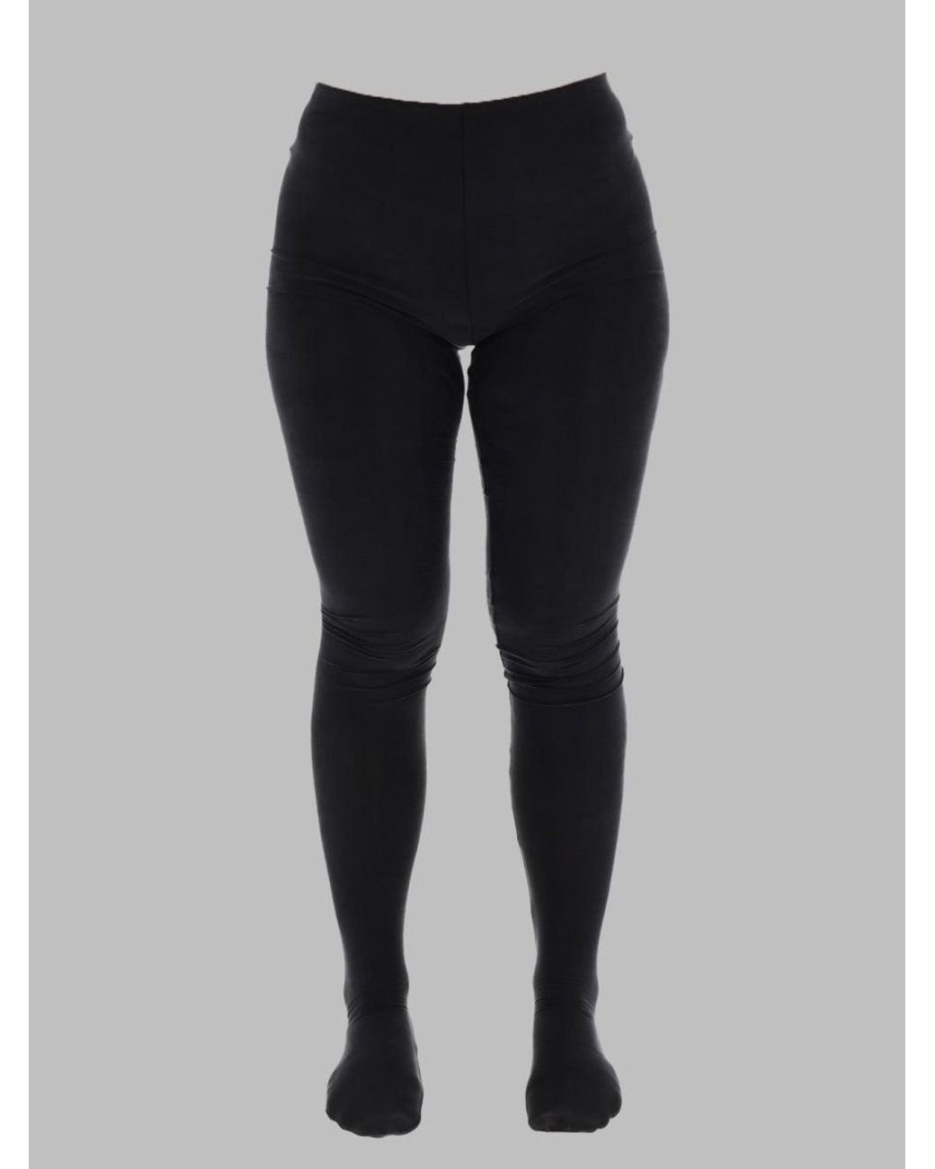Maison Margiela Black Stretch Knit Leggings