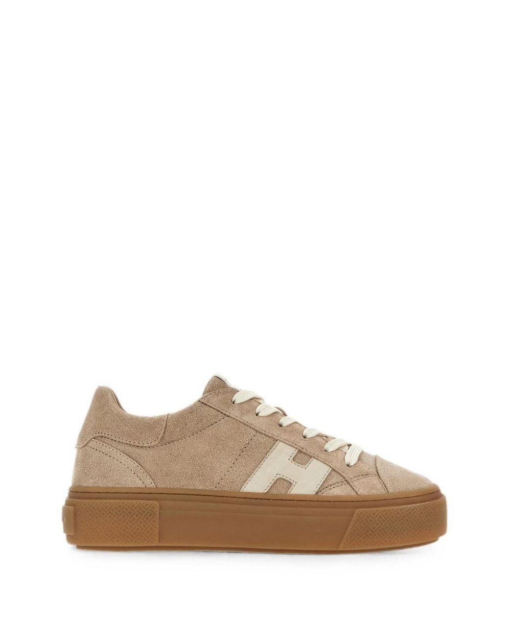 Hogan Brown H705 Leather Sneakers