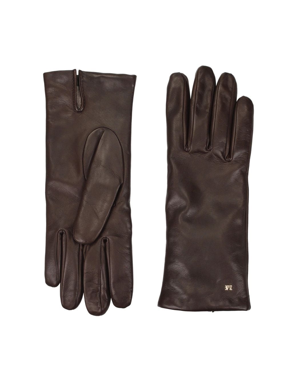 Max Mara Brown Leather Gloves