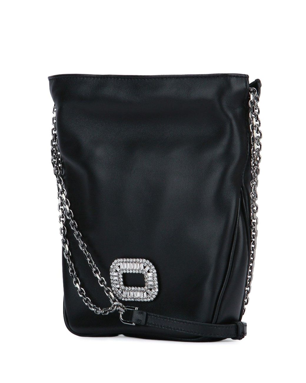 Roger Vivier Black Pilgrim Pocket Nano
