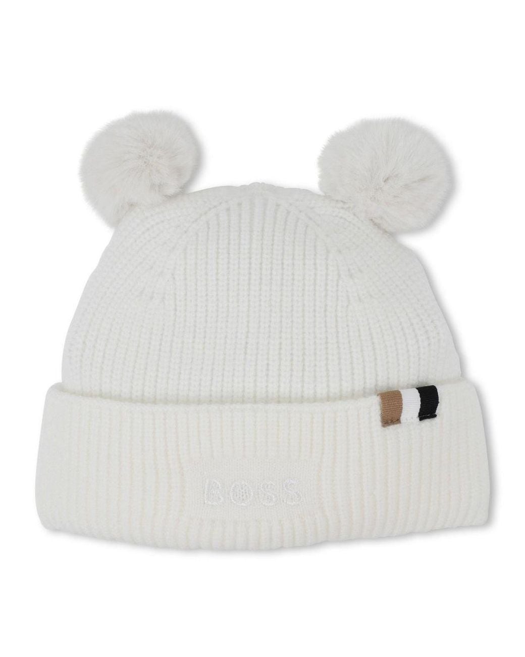 Boss White Hat Set With Slippers
