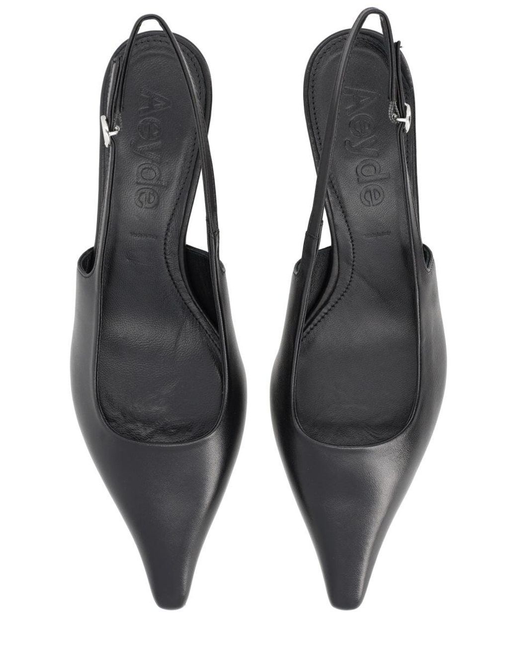 Aeyde Black Slingback Pumps