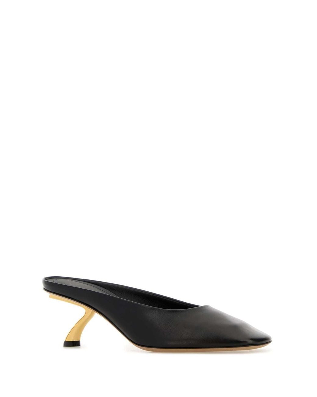 Ferragamo Black Leather Mules