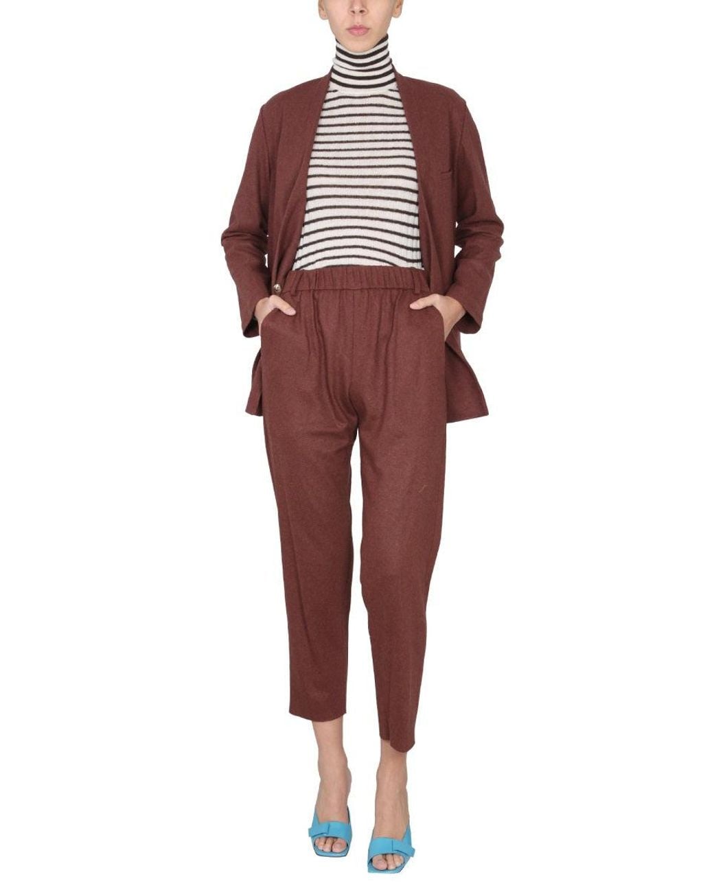 Alysi Red Cigarette Pants