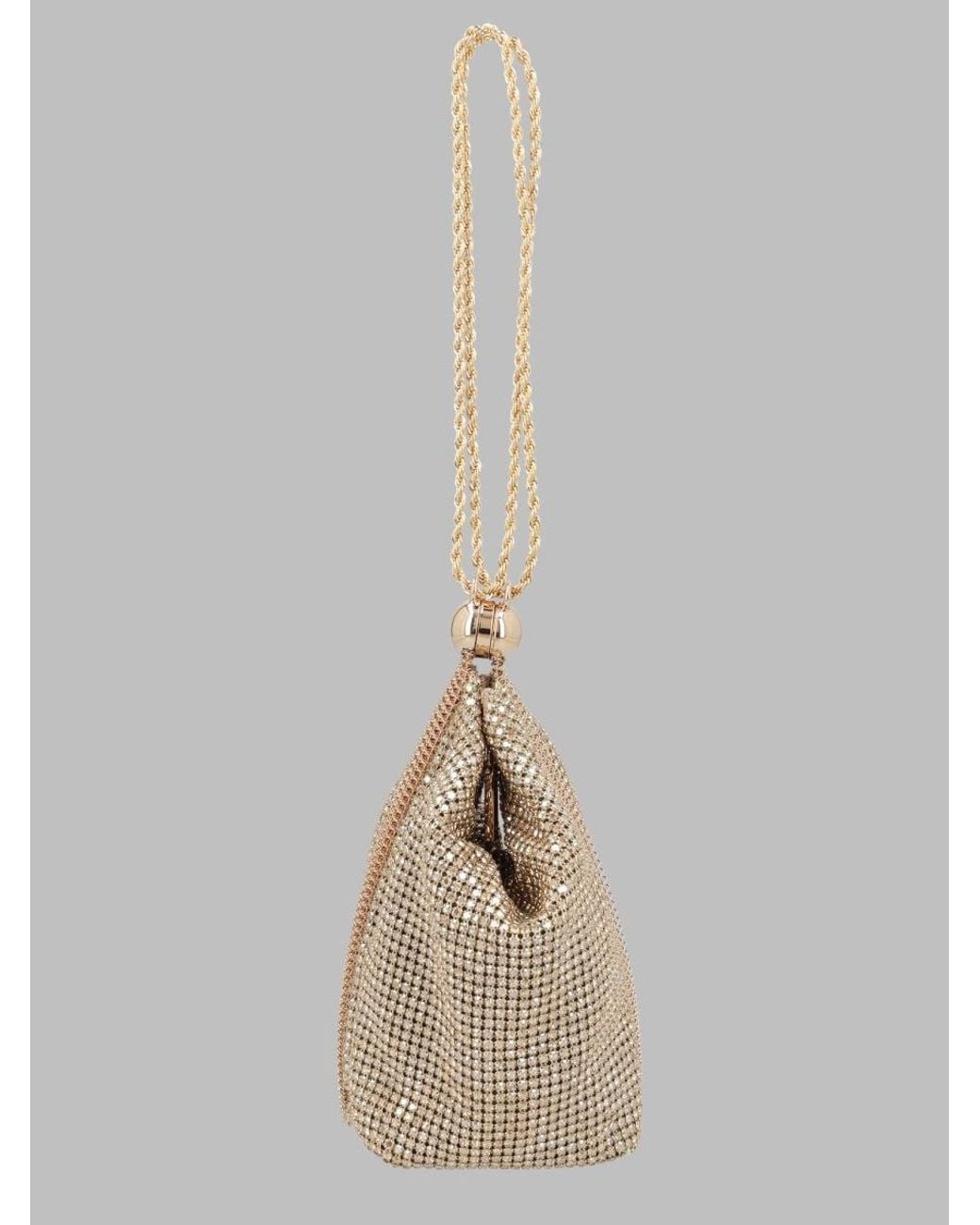 Cult Gaia Metallic Mini Beaded Shoulder Bag