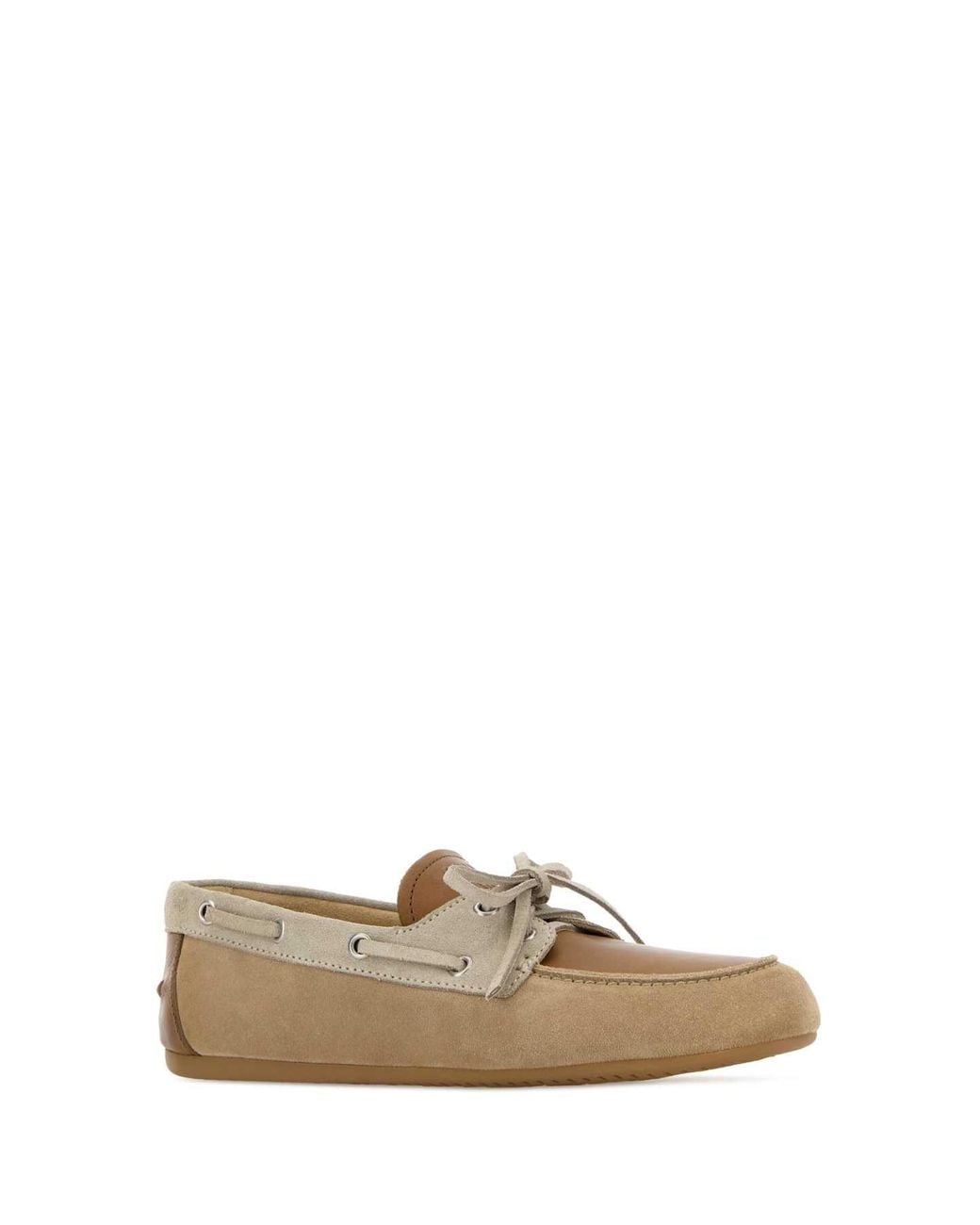 Miu Miu Brown Logo Loafers
