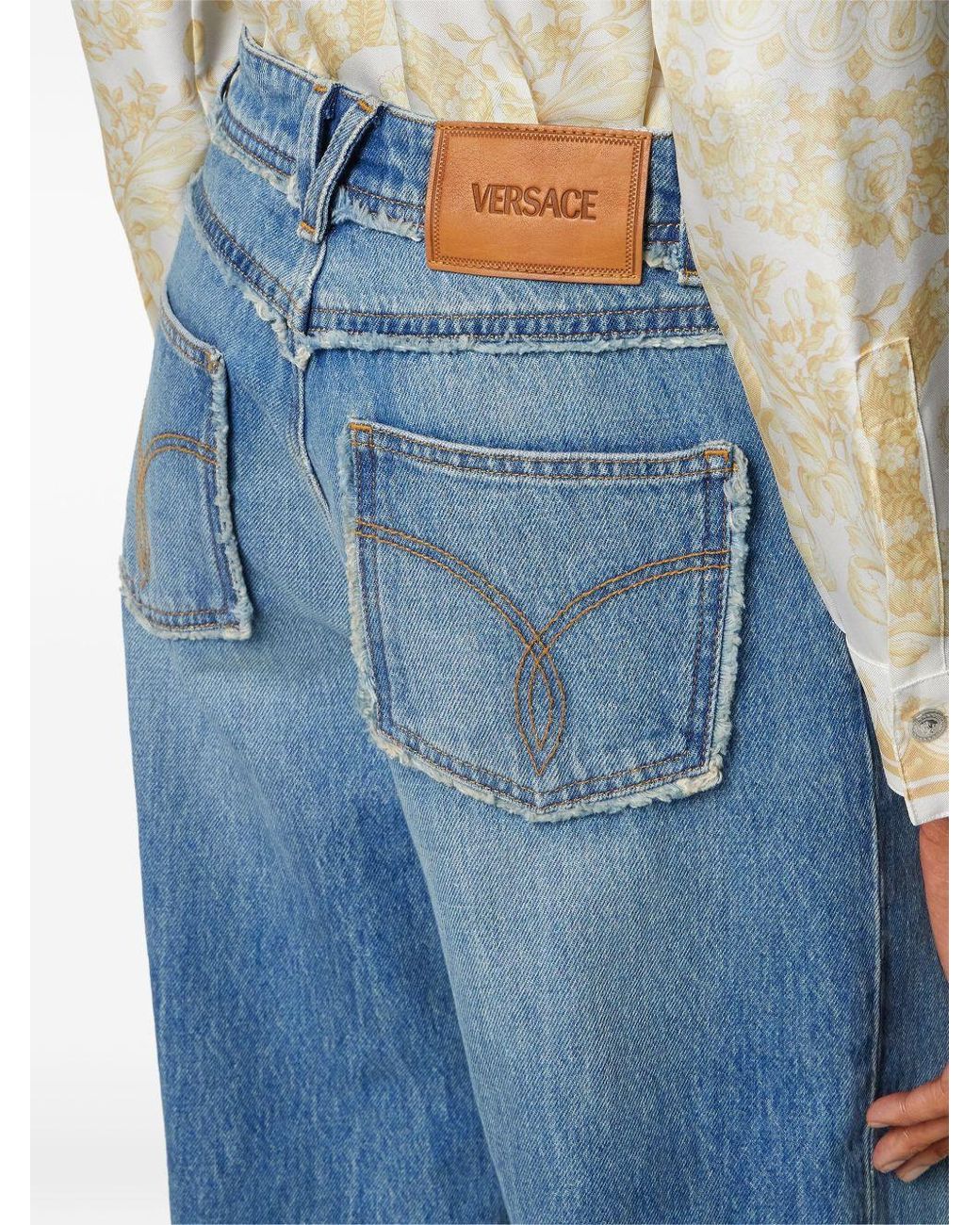 Vaqueros De Algodón Versace de color Blue