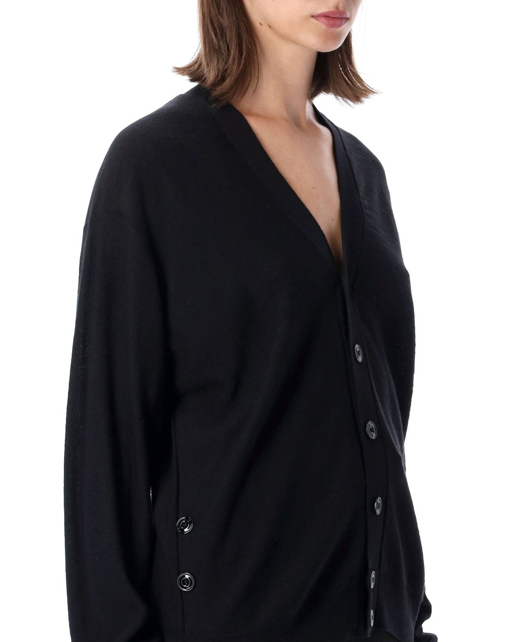 Lemaire Black Relaxed Twisted Cardigan