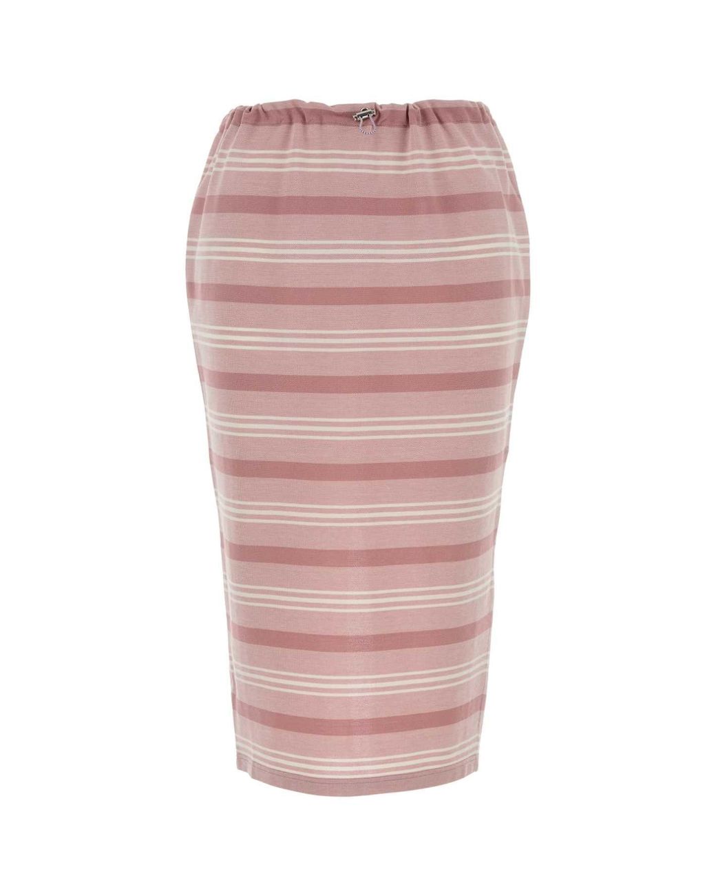 Prada Pink Stripes None Skirt