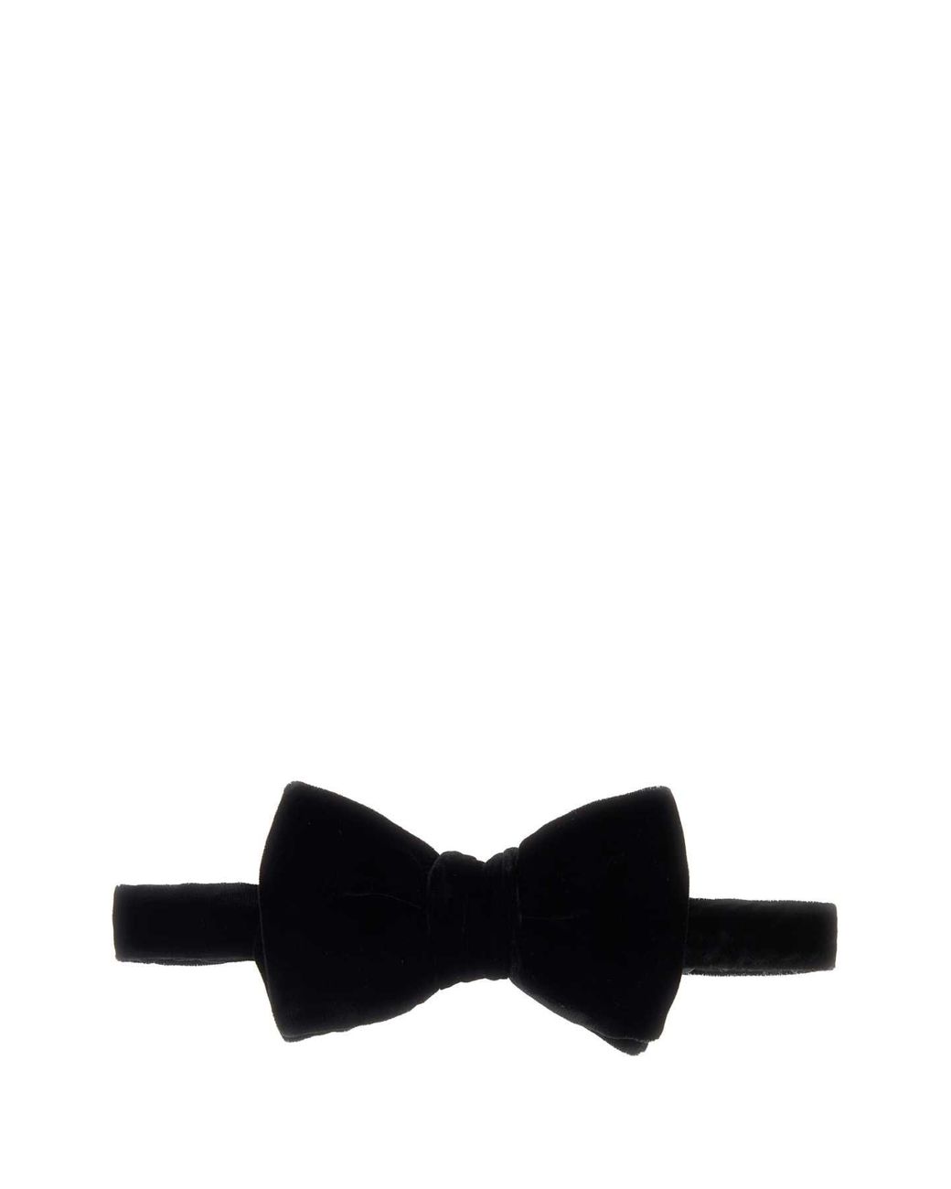 Tom Ford Black Viscose Fluid Velvet Bowtie for men