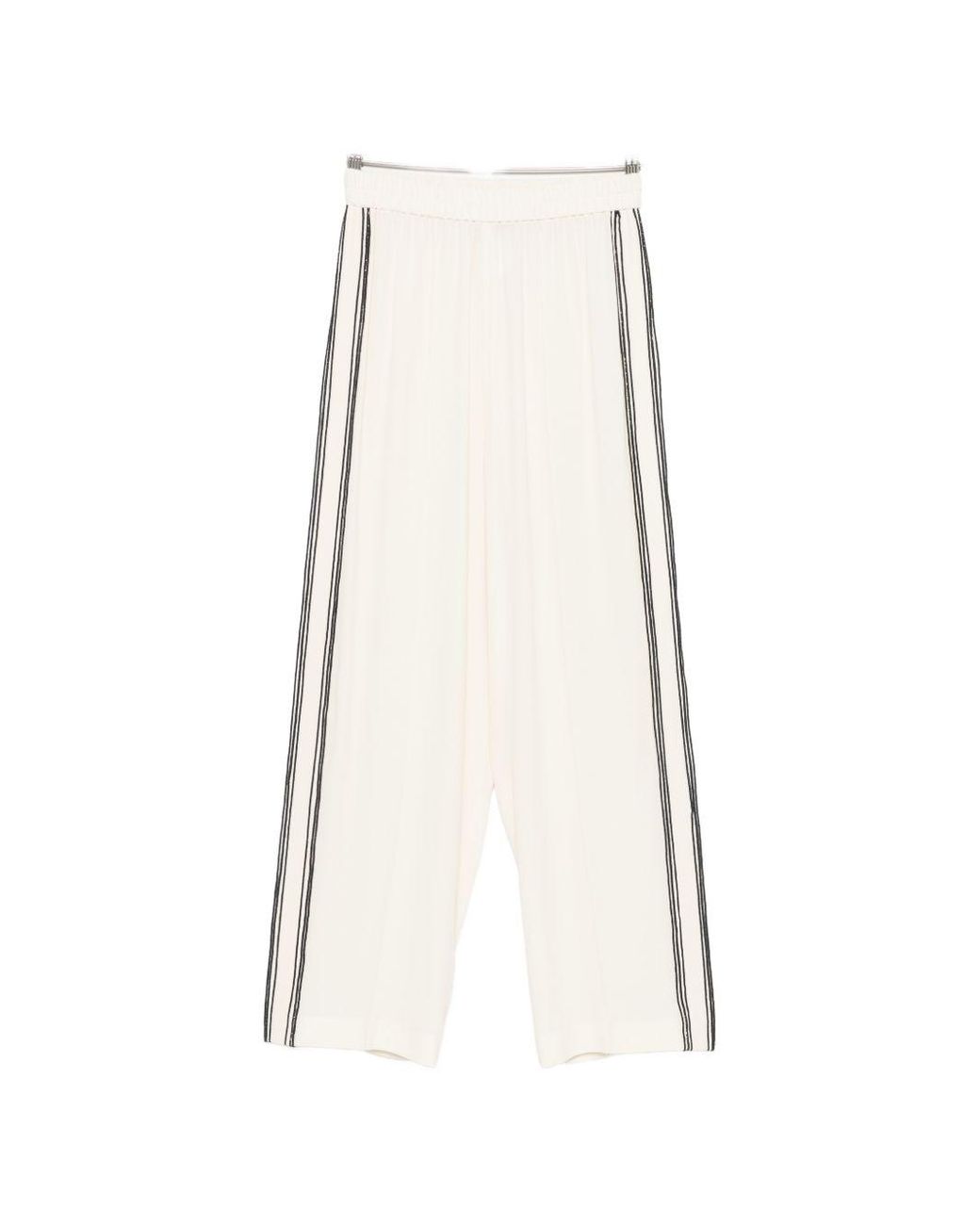 Fabiana Filippi White Silk Blend Trousers
