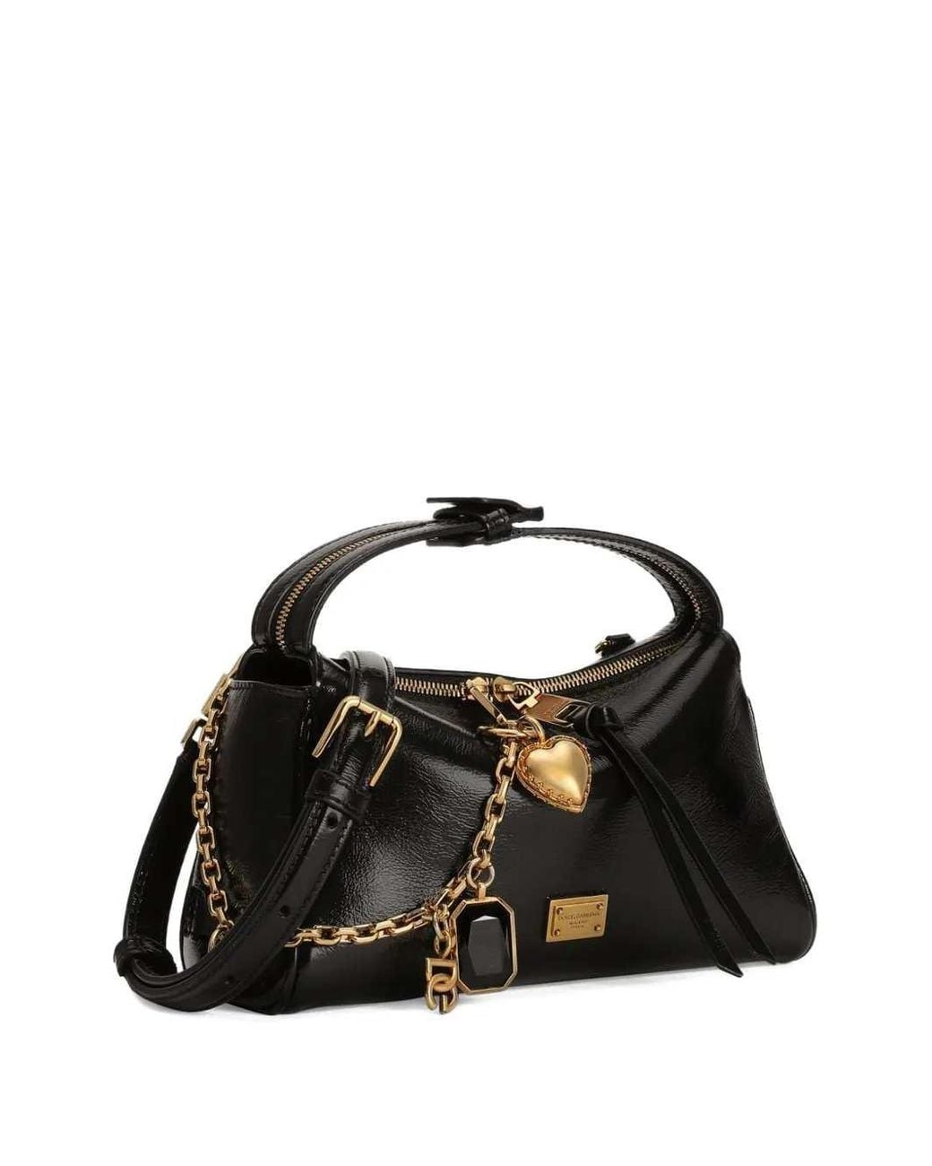 Dolce & Gabbana Black Vittoria Leather Handbag