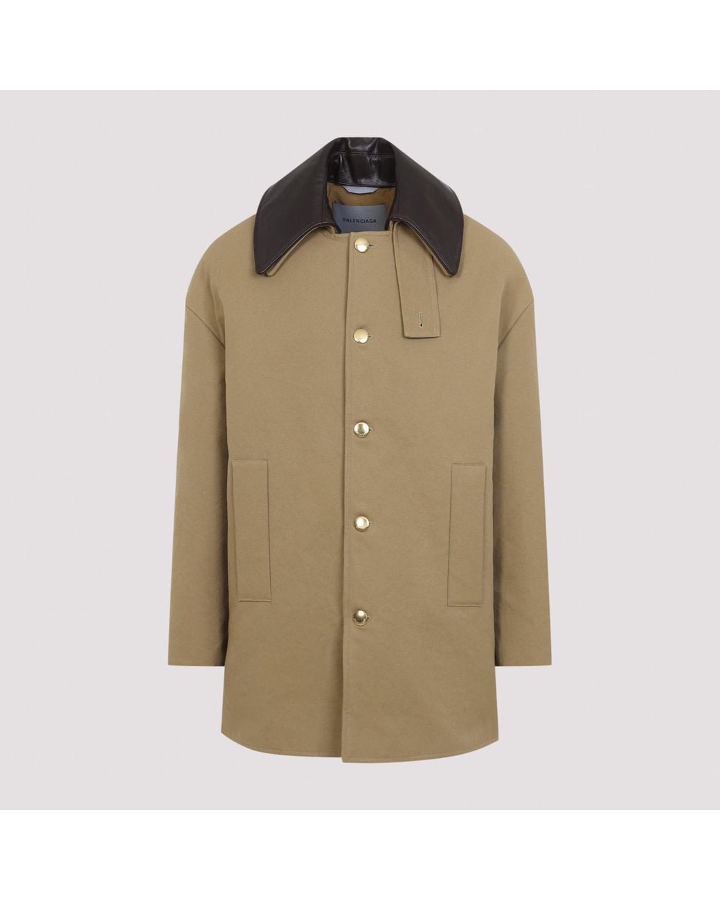 Balenciaga Green Double-Breasted Short Peacoat