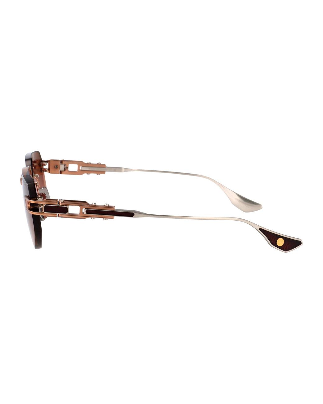 Dita Eyewear Brown Rimless Sunglasses Dts164 A 03 Gld Slv