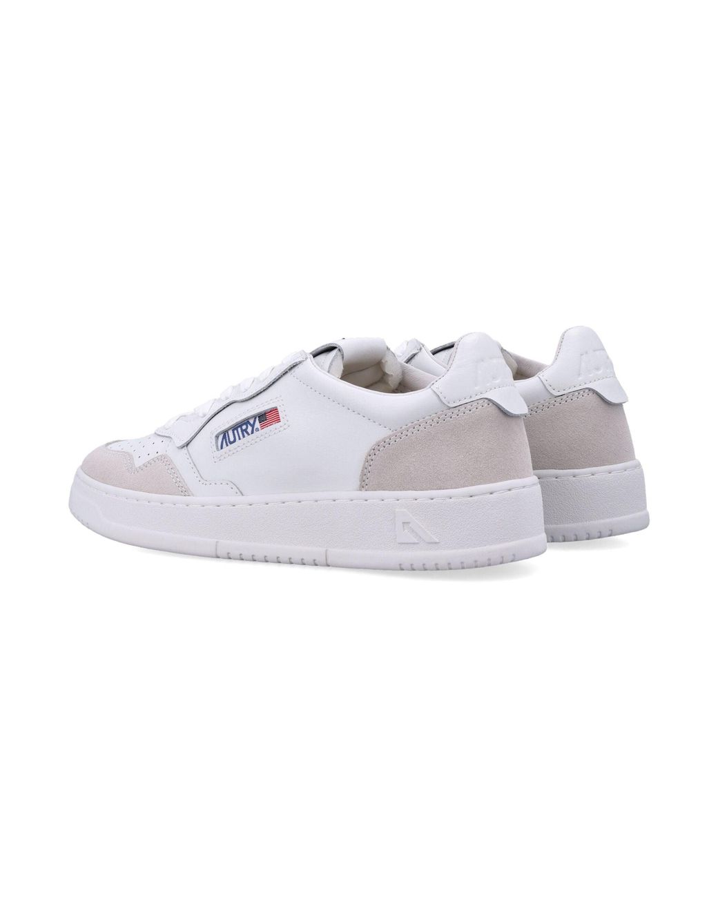 Autry White Leather & Suede Sneakers
