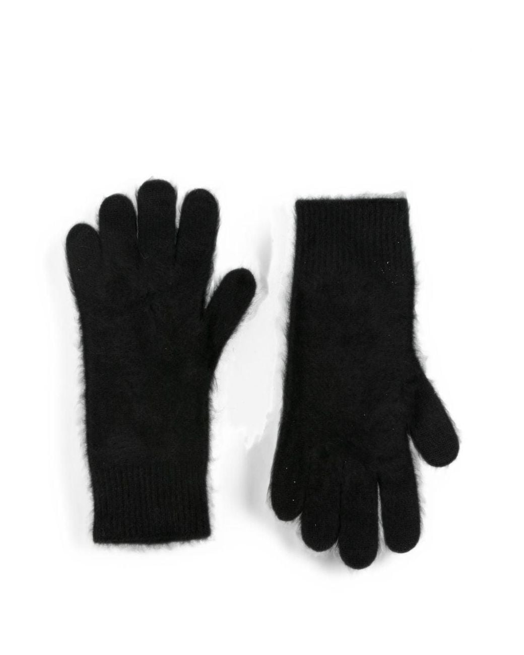 Soft Goat Black Wool Gloves