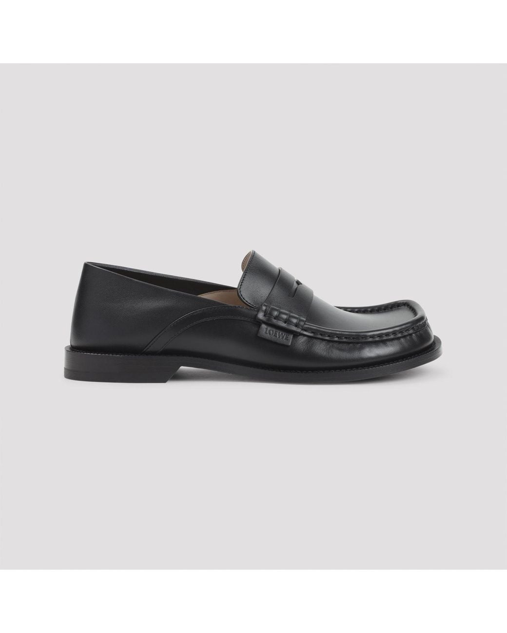 Loewe Black Campo Flap Back Loafers