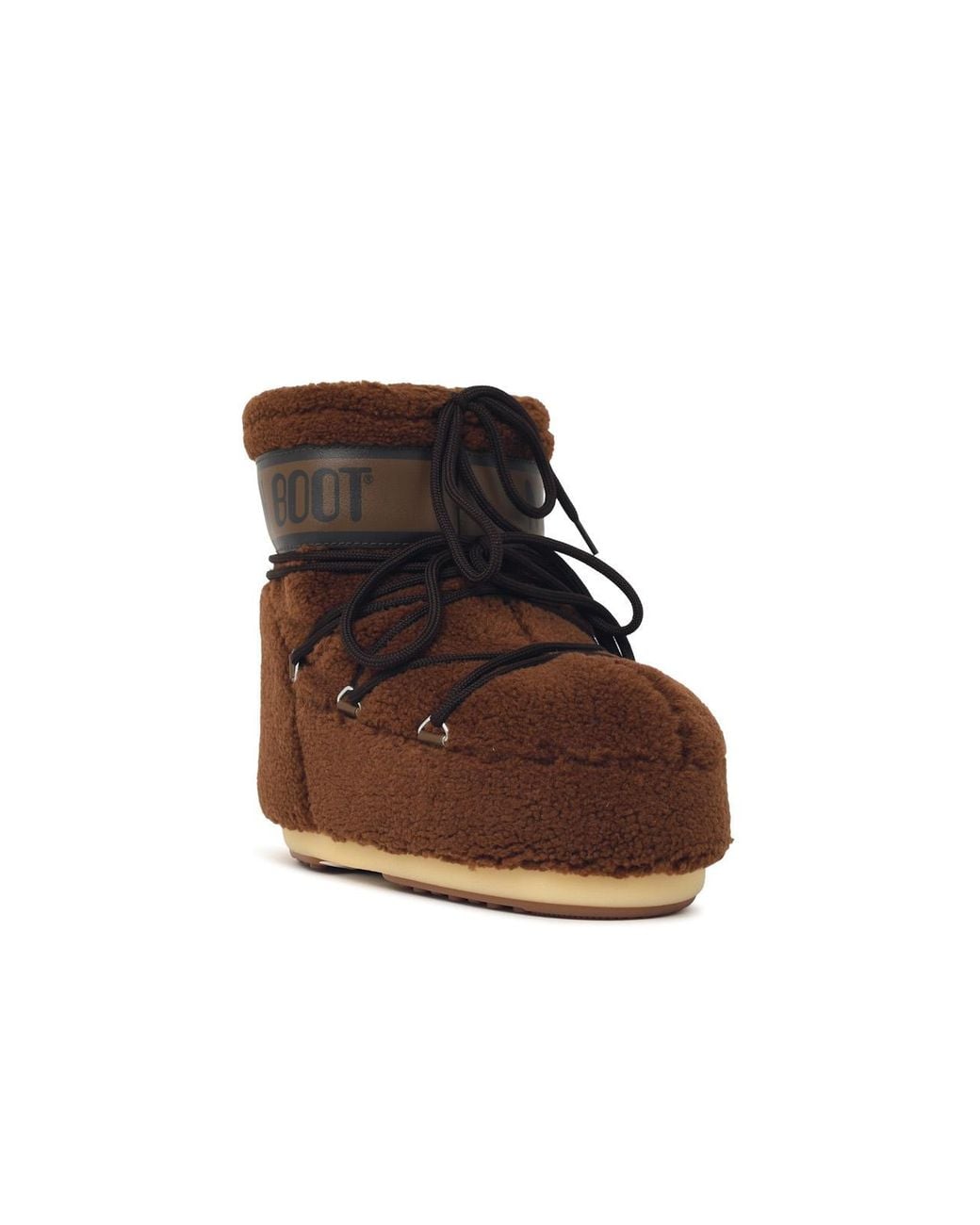 Moonboot Brown 'Mb Icon Low Fleece' Teddy Boots