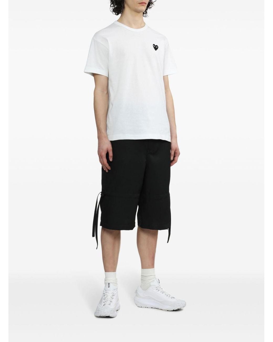 Comme des Garçons White Heart Cotton T Shirt