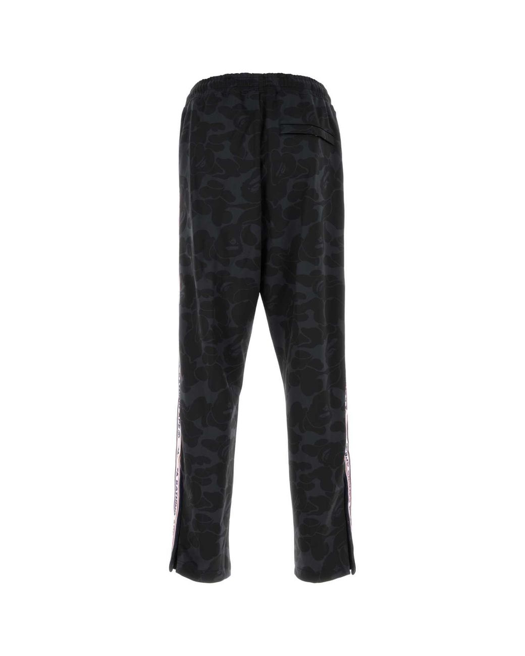 A Bathing Ape Black Printed Polyester joggers for men