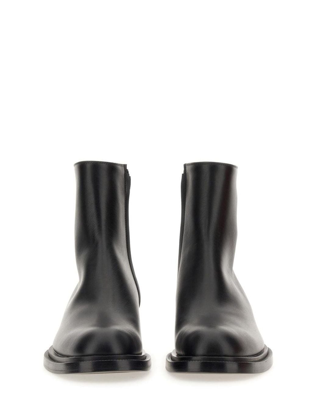 McQueen Black Cuban Stack Boot With 4.5 Cm Heel for men