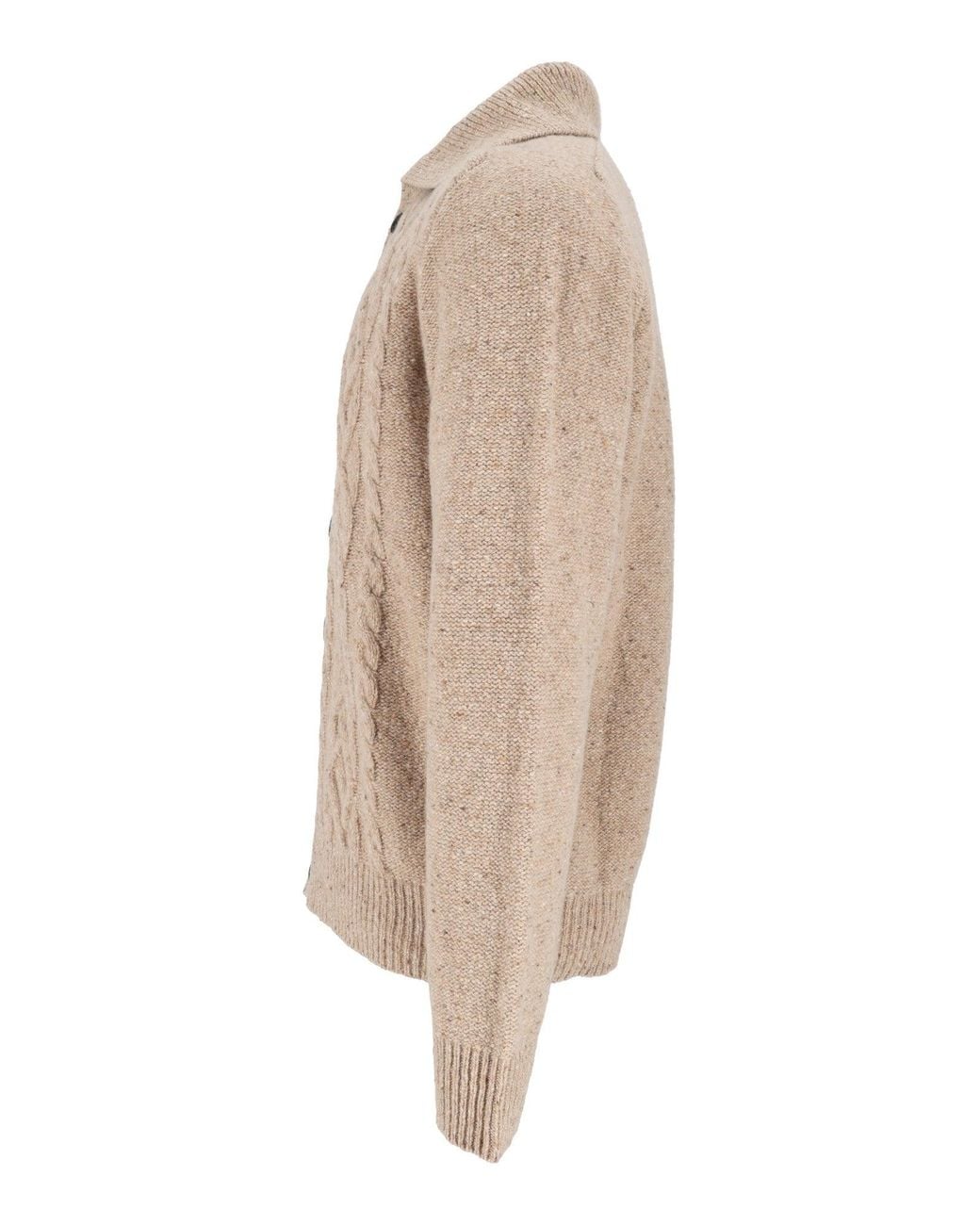 Peserico Natural Textured Cable Knit Cable Knit Sweater for men