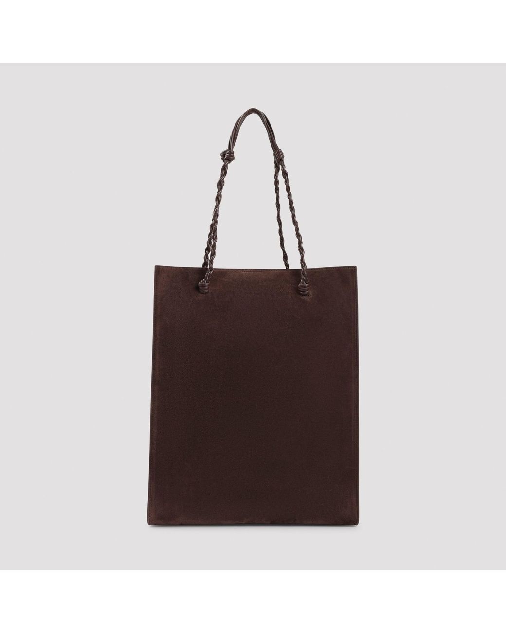 Jil Sander Brown Chocolate Plum Tangle Tote Bag