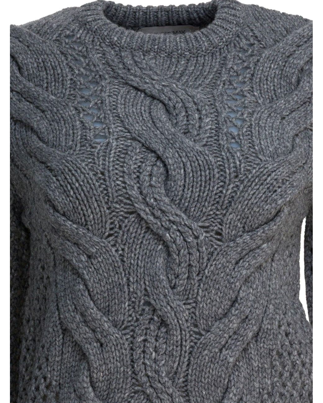 Jersey De Punto De Ochos Max Mara de color Gray
