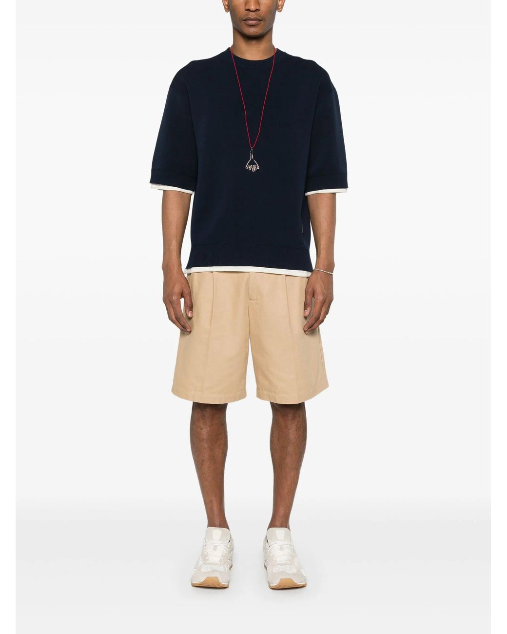 Lanvin Blue Two-Layer T-Shirt for men