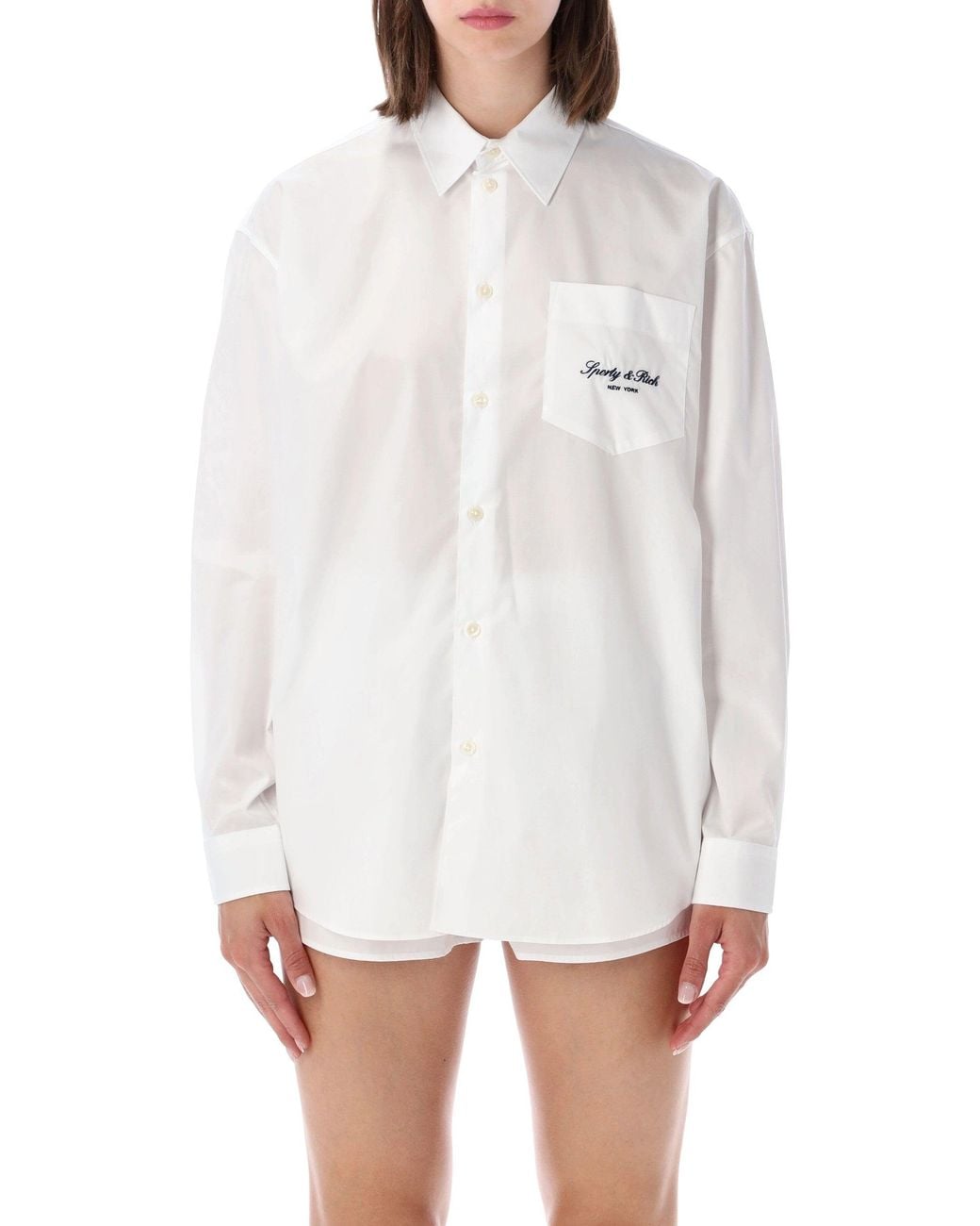 Sporty & Rich White Sporty & Rich Sporty & Rich Ny Oversized Shirt