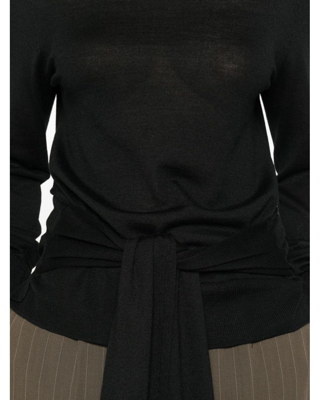 Totême Black Wool And Silk Blend Sweater