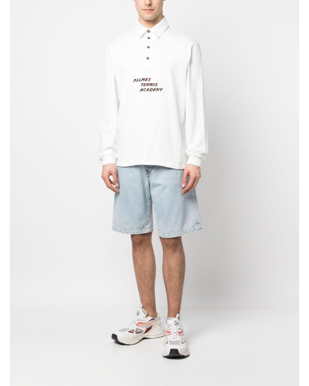 Palmes White Organic Cotton Long Sleeve Shirt